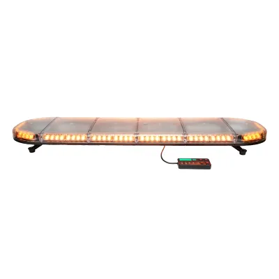 Rampa luminoasa girofar 12-24V cu lumina galbena 1290x275x125mm Breckner Germany - imagine 3