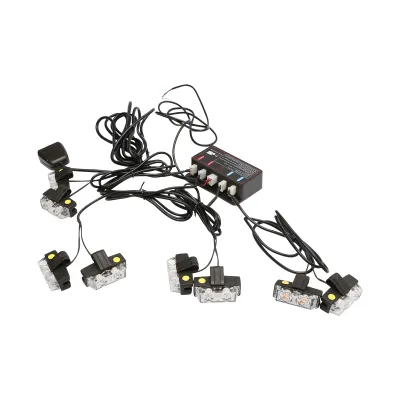 Set 8 stroboscoape cu 2 LED-uri, lumina galbena 12V Breckner Germany - imagine 2