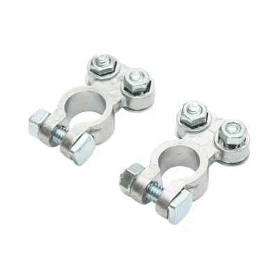 Set borne baterie de plumb cu strangere pe surub - imagine 4
