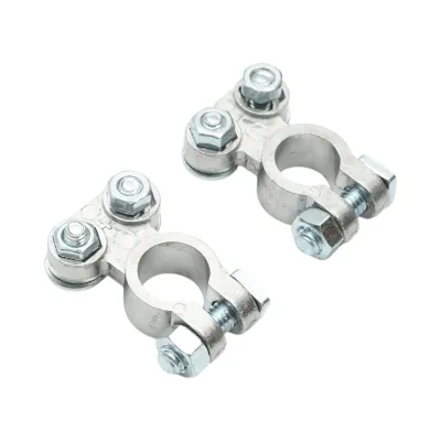 Set borne baterie de plumb cu strangere pe surub - imagine 3