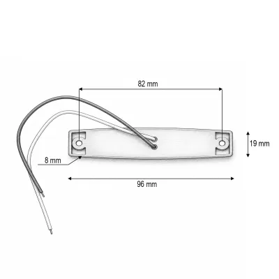 Lampa gabarit laterala slim LED 12V-24V galbena 96x19x8mm Breckner Germany - imagine 3
