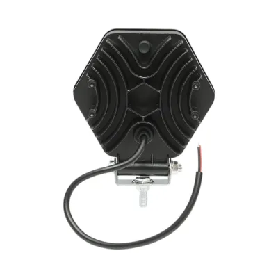Lampa proiector hexagonal cu grilaj metalic negru, 9 LED-uri, unghi de radiere 30, DC 10-80V 27W Breckner Germany - imagine 2