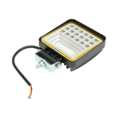 Proiector patrat LED cu DRL 126W, 10-30V, alb-galben, carcasa aluminiu 106x134x30mm Breckner Germany - imagine 5