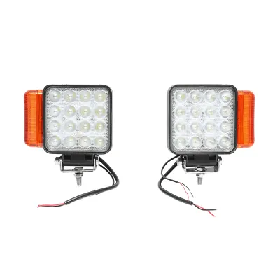 Set lampi LED tip far cu semnalizare dreapta si stanga 16 LED-uri 12-24V dimensiune 139x128x57mm Breckner Germany
