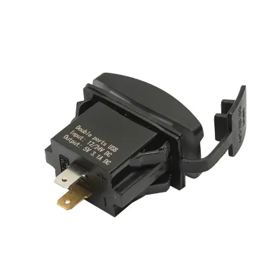 Incarcator universal 12/24V cu doua porturi USB, tensiune de iesire 5V/3.1A DC (montaj in Tablou bord; grila, etc.)  incarcare rapida  - imagine 5