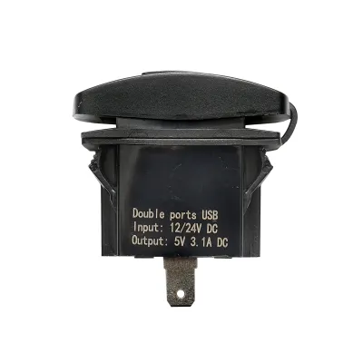 Incarcator universal 12/24V cu doua porturi USB, tensiune de iesire 5V/3.1A DC (montaj in Tablou bord; grila, etc.)  incarcare rapida  - imagine 3