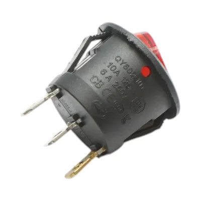 Buton intrerupator ON-OFF cu 3 pini 12V/10A, 250V AC/6A Breckner Germany - imagine 3
