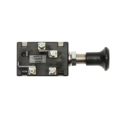 Intrerupator scurt on-off 12V/5A pull switch cu piulita prindere metalica Breckner Germany - imagine 5