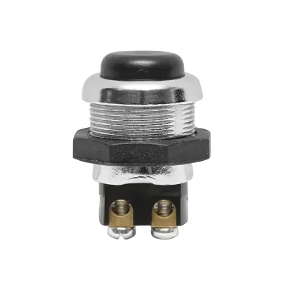 Buton pornire metalic cu revenire 12-24V DC/10A, 125-250V AC/2A Breckner Germany - imagine 2