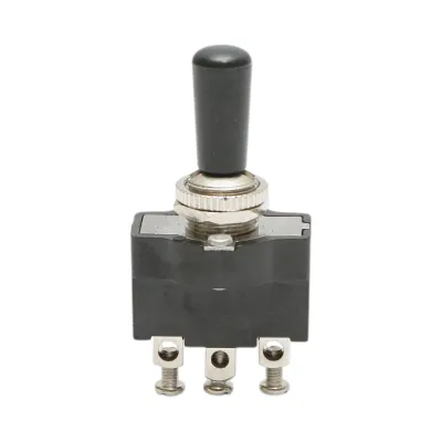 Comutator 3 pozitii 12-24V DC/10A, 125-250V AC/2A, maneta plastic, prindere metalica Breckner Germany