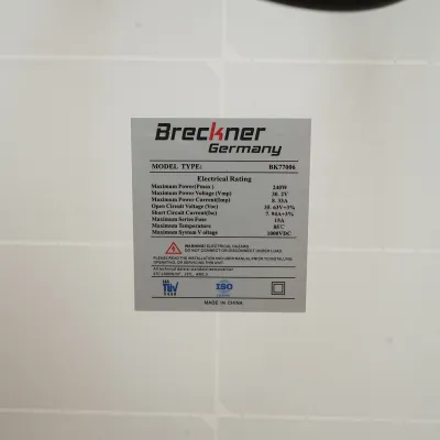 Panou solar 240W fotovoltaic monocristalin 1350x808x35mm Breckner Germany - imagine 3