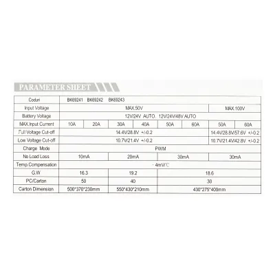 Regulator tensiune PWM panou solar 20A 12V/24V 4X port USB (12V=260W) (24V=520W) max. 50V - imagine 6