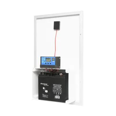 Panou solar 30W 560x350x135mm cu baterie 12V/17Ah, regulator 12-24V/10Ah si 2x port USB Breckner Germany - imagine 2