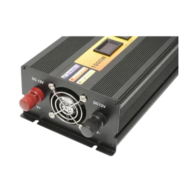 Invertor tensiune 12V-220V 1000W LCD cu USB Breckner Germany - imagine 5