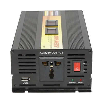 Invertor tensiune 12V-220V 1000W LCD cu USB Breckner Germany - imagine 3
