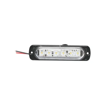 Lampa laterala stroboscopica LED alba 113mm 12-24V FR1272W Breckner Germany