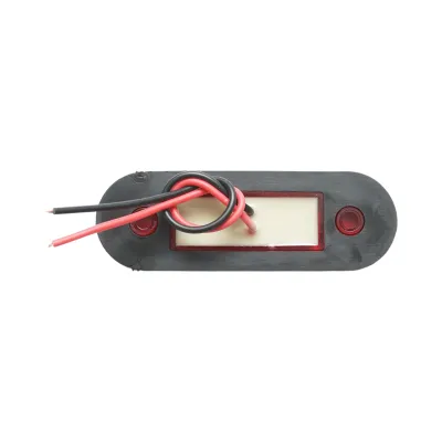 Lampa gabarit laterala ovala LED 12-24V rosie 4 LED-uri 85x28x11mm Breckner Germany - imagine 2