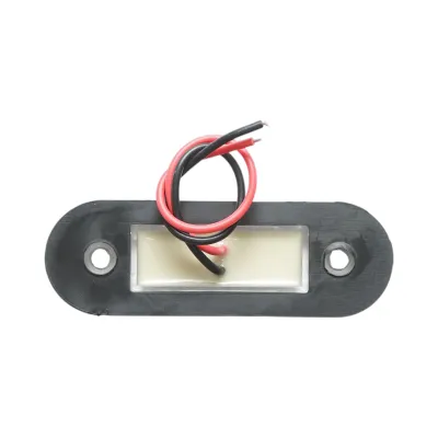 Lampa gabarit laterala ovala LED 12-24V alba 4 LED-uri 85x28x11mm Breckner Germany - imagine 2