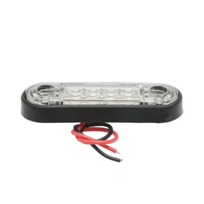 Lampa gabarit laterala ovala LED 12-24V alba 4 LED-uri 85x28x11mm Breckner Germany - imagine 5