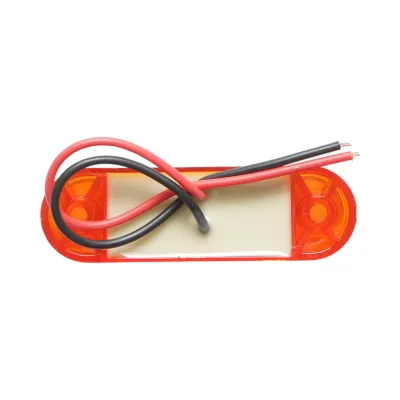Lampa gabarit laterala ovala LED 12-24V galbena 3 LED-uri 70x21x10.5mm Breckner Germany - imagine 2