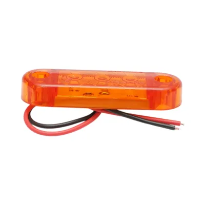 Lampa gabarit laterala ovala LED 12-24V galbena 3 LED-uri 70x21x10.5mm Breckner Germany - imagine 5