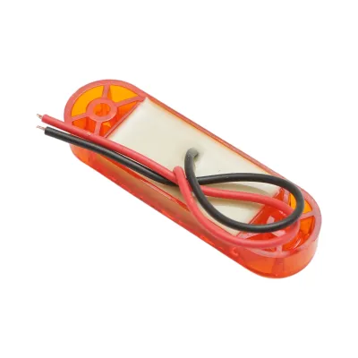 Lampa gabarit laterala ovala LED 12-24V galbena 3 LED-uri 70x21x10.5mm Breckner Germany - imagine 6