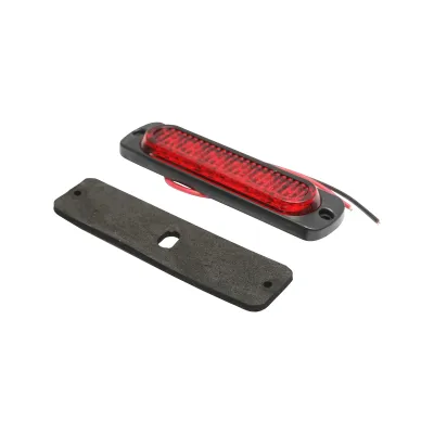 Lampa laterala stroboscopica LED rosie 113mm 12-24V FR1271R Breckner Germany - imagine 2