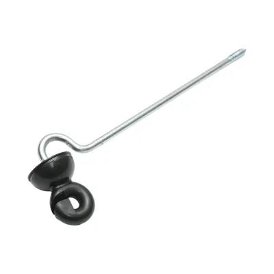Izolator premium lung inelar unghiular fi6 pentru fir gard electric Breckner Germany - imagine 2
