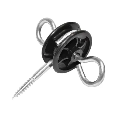 Izolator cu ancorare dubla 5.8mm 85x87mm gard electric Breckner Germany