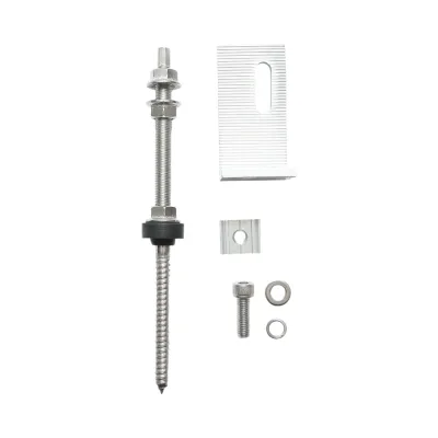Set clema L pentru acoperis tabla cu bolt M10X200mm prinderi panou solar fotovoltaic Breckner Germany - imagine 6