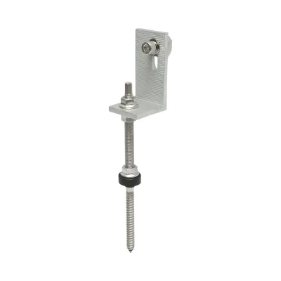 Set clema L pentru acoperis tabla cu bolt M10X200mm prinderi panou solar fotovoltaic Breckner Germany