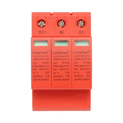 Descarcator de supratensiune cu semnalizare sisteme fotovoltaice DC 3P tip C 1500VDC Longroad - imagine 2