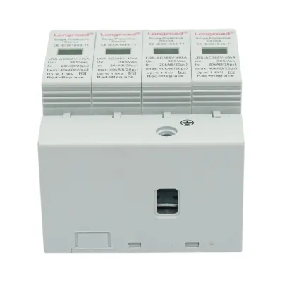 Descarcator de supratensiune cu semnalizare 4P 385VAC 20-40kA SPD Longroad - imagine 4