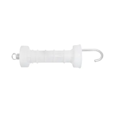 Maner poarta alb cu carlig si arc gard electric Mezofarm - imagine 3