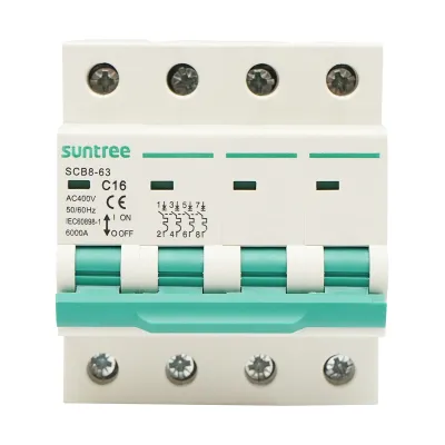 Siguranta automata tip intrerupator 4P, 16A 400VAC Suntree