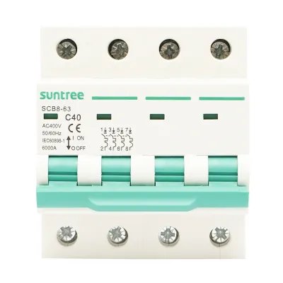 Siguranta automata tip intrerupator trifazat 4P, 40A, 400VAC Suntree