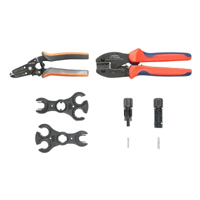 Set 4 scule sertizare cabluri elctrice si conectori MC4 panouri fotovoltaice Leader - imagine 3