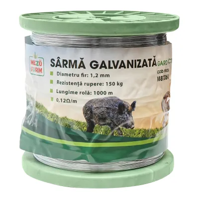 Sarma galvanizata pentru gard electric 1,2mm x 1000m Mezofarm