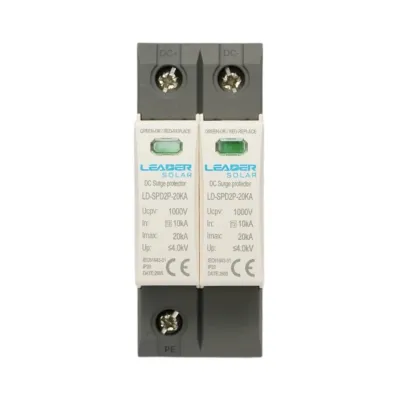 Descarcator la supratensiune cu semnalizare pentru sisteme fotovoltaice LD-SPD-2P-20kA-1000V DC Leader