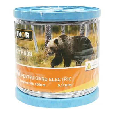 Sarma galvanizata pentru gard electric 1,6mm x 1000m Thor