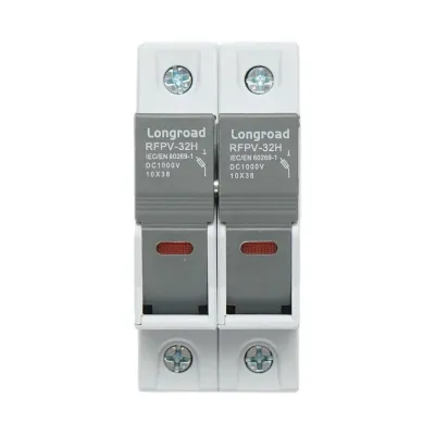 Suport soclu siguranta fuzibila DC fotovoltaic gPV 2P, 1000V, 32A 10x38 RFPV-32H Longroad