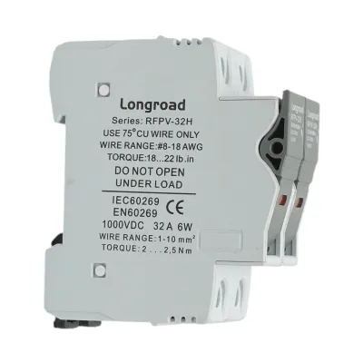 Suport soclu siguranta fuzibila DC fotovoltaic gPV 2P, 1000V, 32A 10x38 RFPV-32H Longroad - imagine 2
