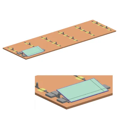 Sistem complet montare, structura terasa sud pentru 10 panouri solare fotovoltaice unghi 10 grade Breckner Germany - imagine 6