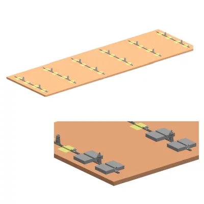 Sistem complet montare, structura terasa sud pentru 10 panouri solare fotovoltaice unghi 10 grade Breckner Germany - imagine 5