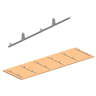 Sistem complet montare, structura terasa sud pentru 10 panouri solare fotovoltaice unghi 10 grade Breckner Germany - imagine 4