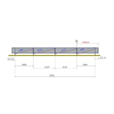 Sistem complet montare, structura pe beton pentru 4 panouri solare fotovoltaice cu unghi 30 grade Breckner Germany - imagine 3