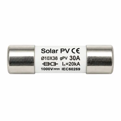 Siguranta fuzibila cilindrica 10x38mm gPV 30A 1000V DC pentru sisteme solare fotovoltaice