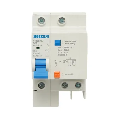 Siguranta diferentiala automata RCBO 1P+N, 25A 230V AC, 300mA FTB6-63