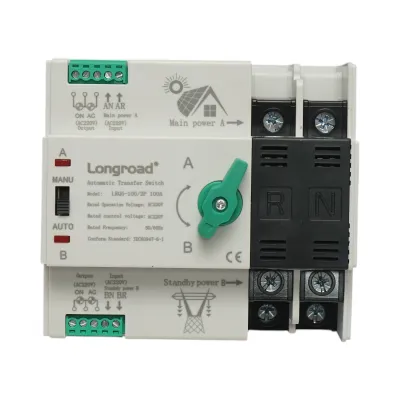 Comutator ATS 220V monofazat, separator automat de la panouri fotovoltaice la retea LRQ5-100/2P 100A Longroad