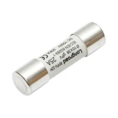 Siguranta fuzibila 10x38mm cilindrica gPV 25A, 1000V DC pentru sisteme fotovoltaice RFPV-32H Longroad - imagine 2